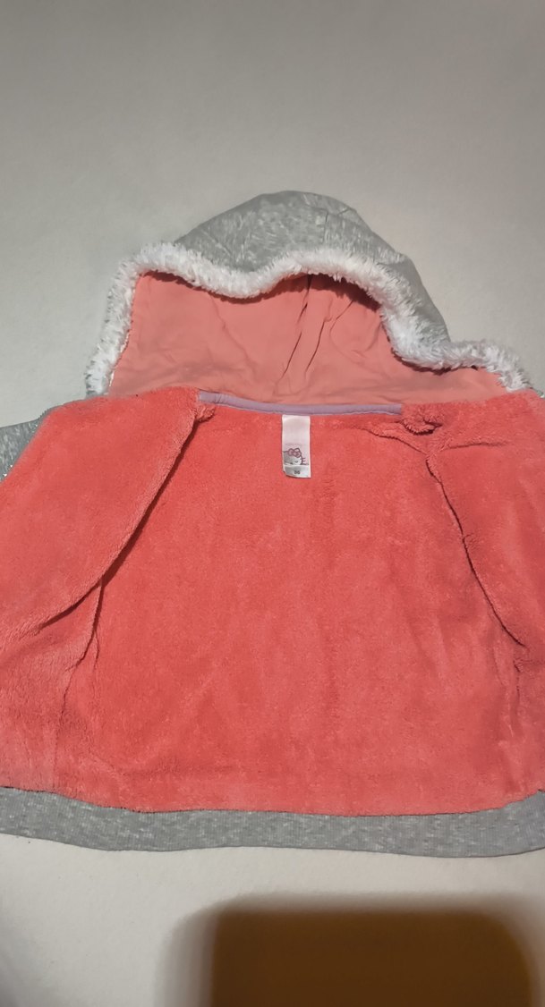 Kız Çocuk Gri Kapüşonlu Sweatshirt 1-2 yaş - Görsel 2