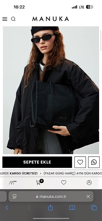 Manuka urban tote çanta