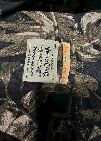 Desenli Vintage Gömlek - Görsel 2