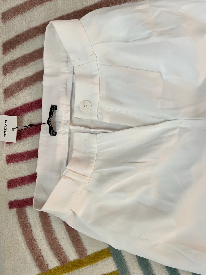 Beyaz Kadın Kumaş Pantolon - Görsel 2