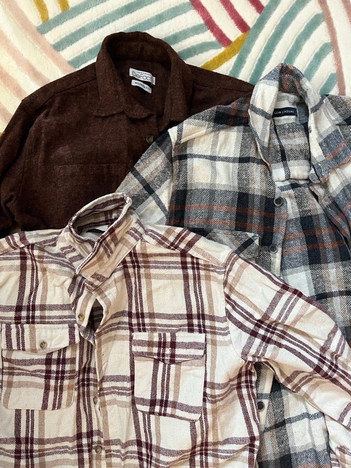 Düğmeli, Uzun Kollu Erkek Pamuk Gömlek - Görsel 2