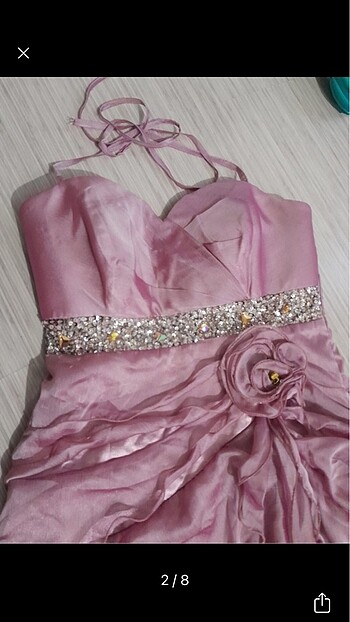 Pembe Abiye Elbise - Görsel 2