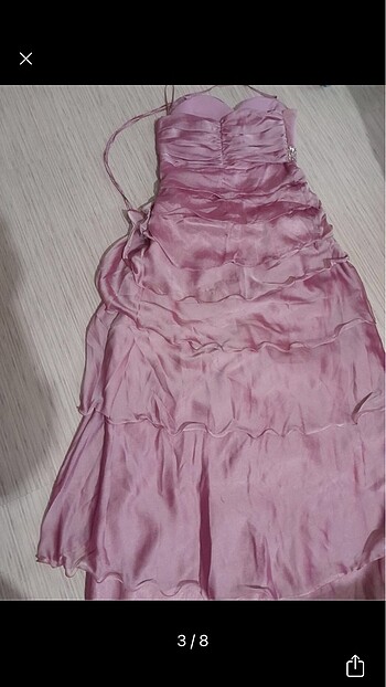 Pembe Abiye Elbise - Görsel 3