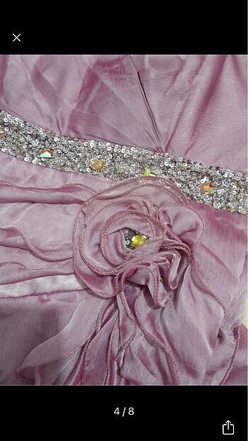 Pembe Abiye Elbise - Görsel 4