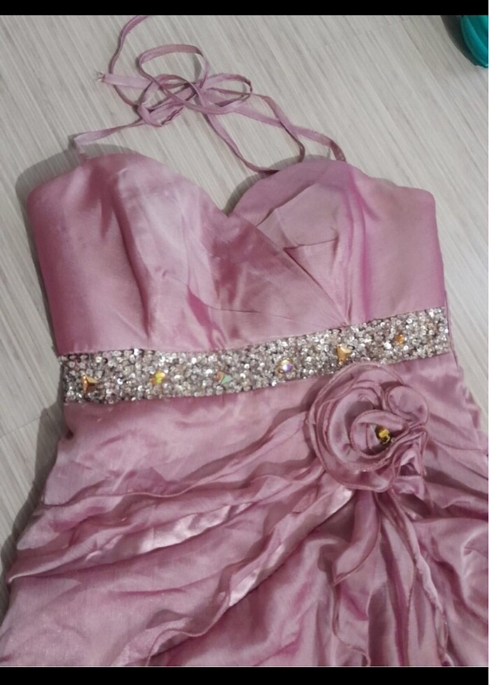 Pembe Abiye Elbise - Görsel 2