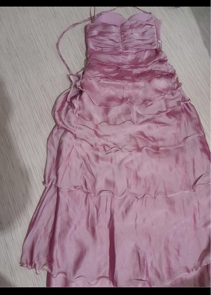 Pembe Abiye Elbise - Görsel 3