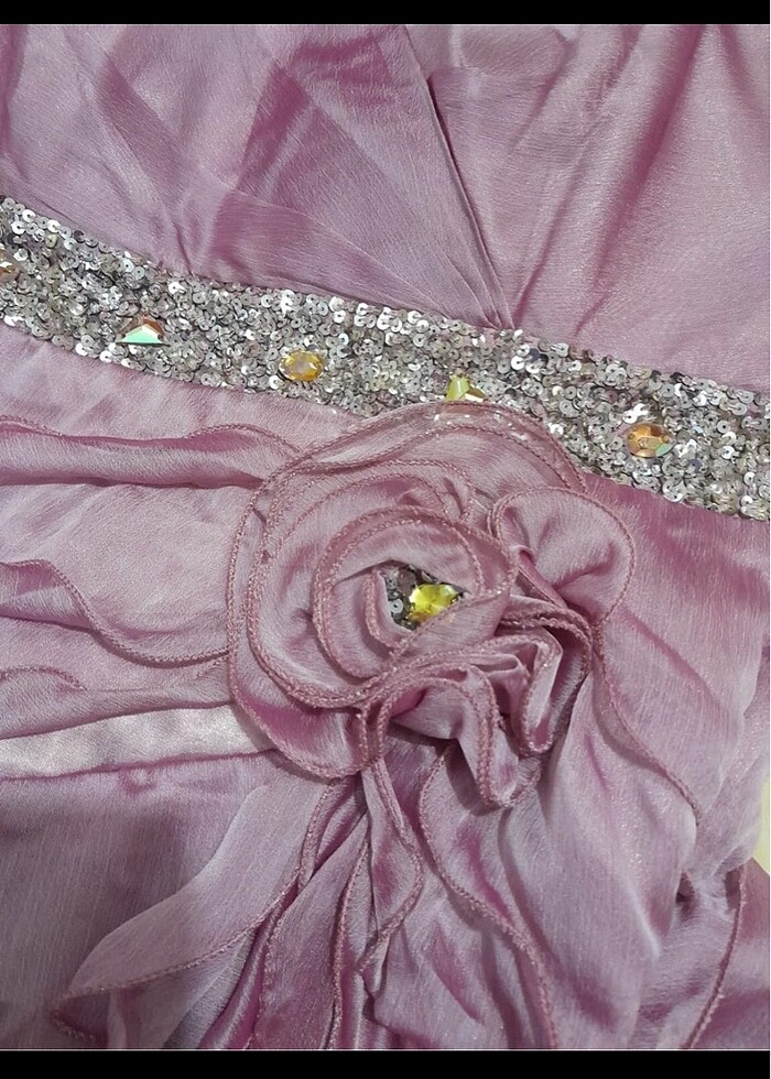 Pembe Abiye Elbise - Görsel 4