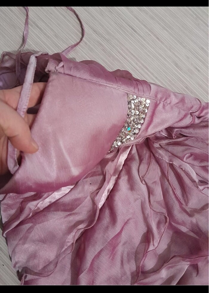 Pembe Abiye Elbise - Görsel 5