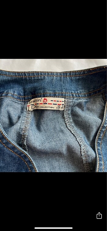 36 Beden lacivert Renk Y2K Vintage Crop Kot Yelek