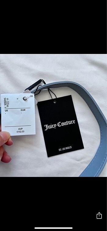 Beden mavi Renk Orijinal Juicy Couture Baget Çanta Y2K