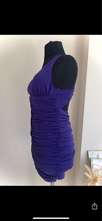 Sırt Dekolteli Y2K Mini Gece Elbisesi - Görsel 5