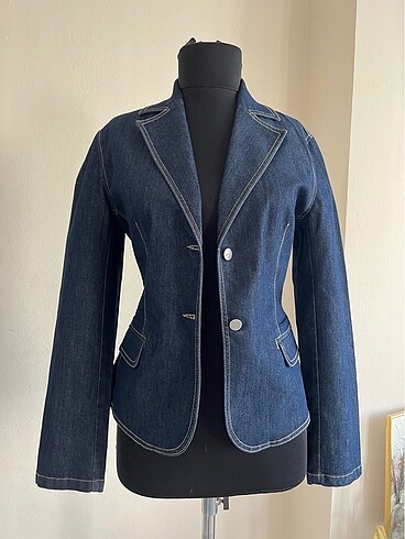 Jean Denim Kot Blazer Ceket Y2K