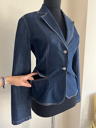 Diğer Jean Denim Kot Blazer Ceket Y2K