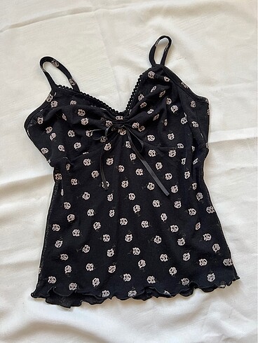 s Beden siyah Renk Y2K Vintage Fairy Coquette Bluz