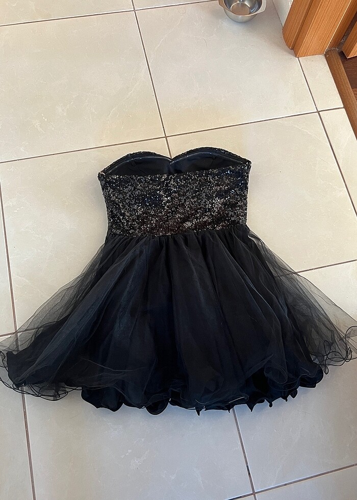 Payetli Tütü Mini Gece Elbisesi Y2K - Görsel 3