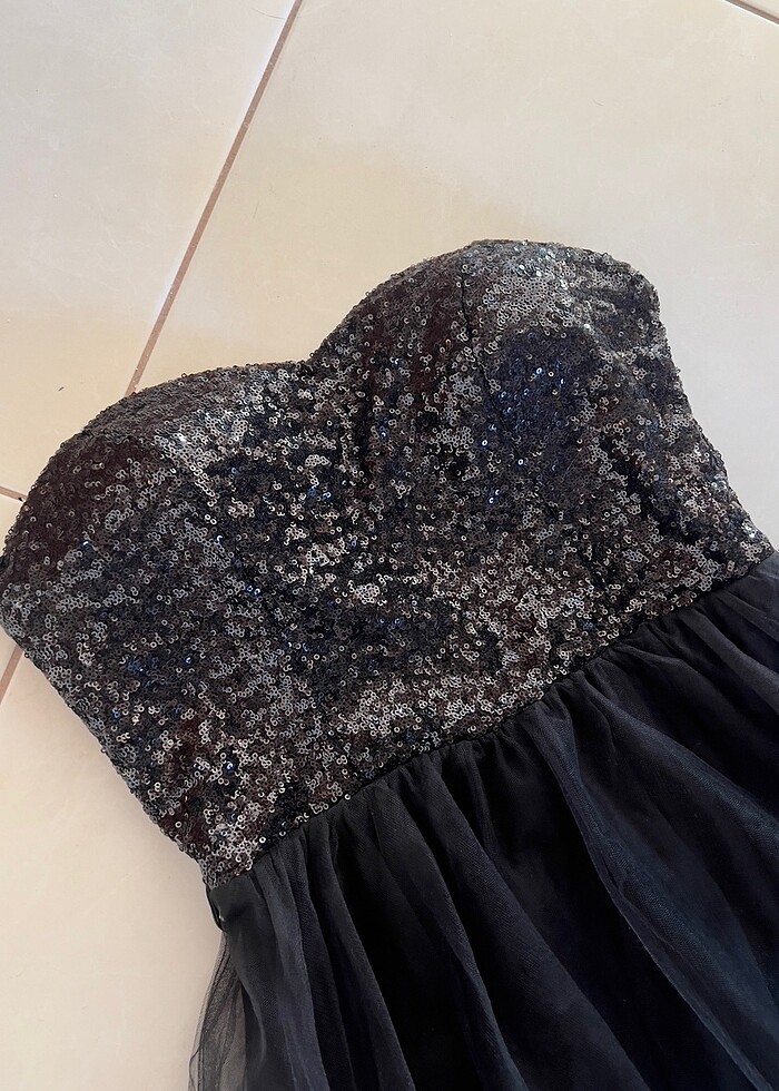 Payetli Tütü Mini Gece Elbisesi Y2K - Görsel 2