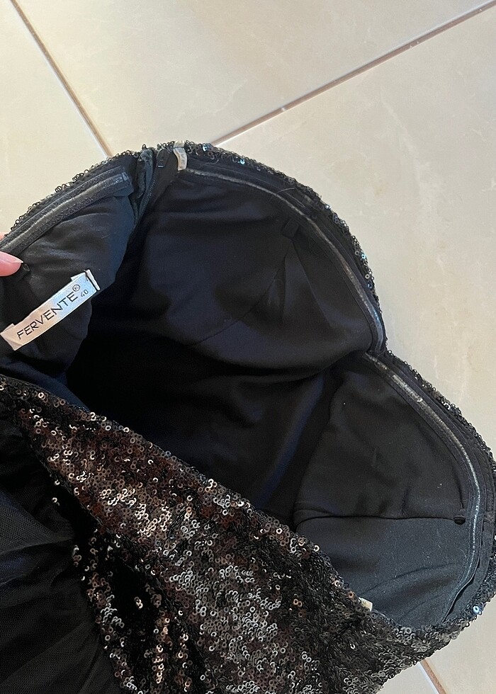 Payetli Tütü Mini Gece Elbisesi Y2K - Görsel 5