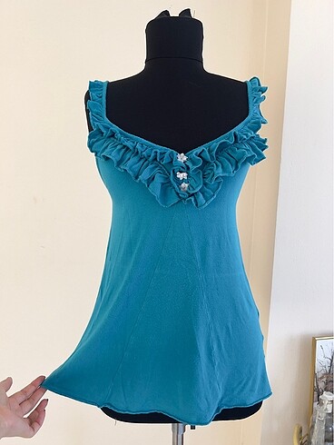 C&A Y2K Vintage Fairy Fırfırlı Bluz