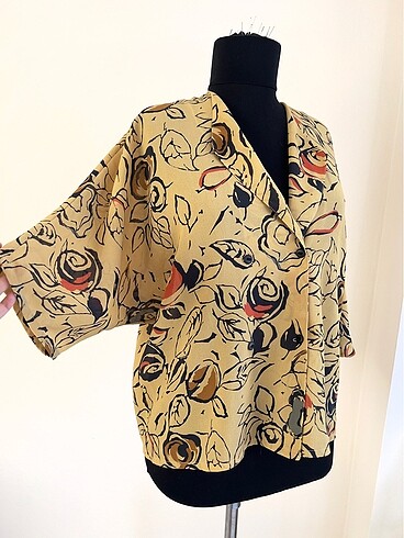 Diğer Vintage 90lar Desenli Retro Bluz