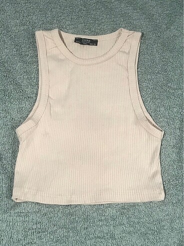 Bershka toz pembe crop