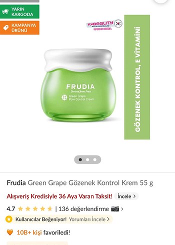Frudia Green Grape Pore Control Gözenek Sıkılaştırıcı Krem 55g - Görsel 4