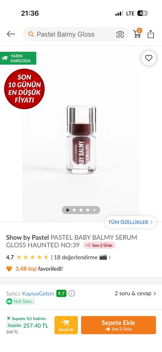 Pastel Baby Balmy Serum Gloss Haunted 39 - Görsel 5