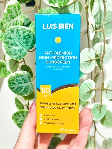 Luis Bien Leke Karşıtı 50+SPF Yüz Güneş Kremi