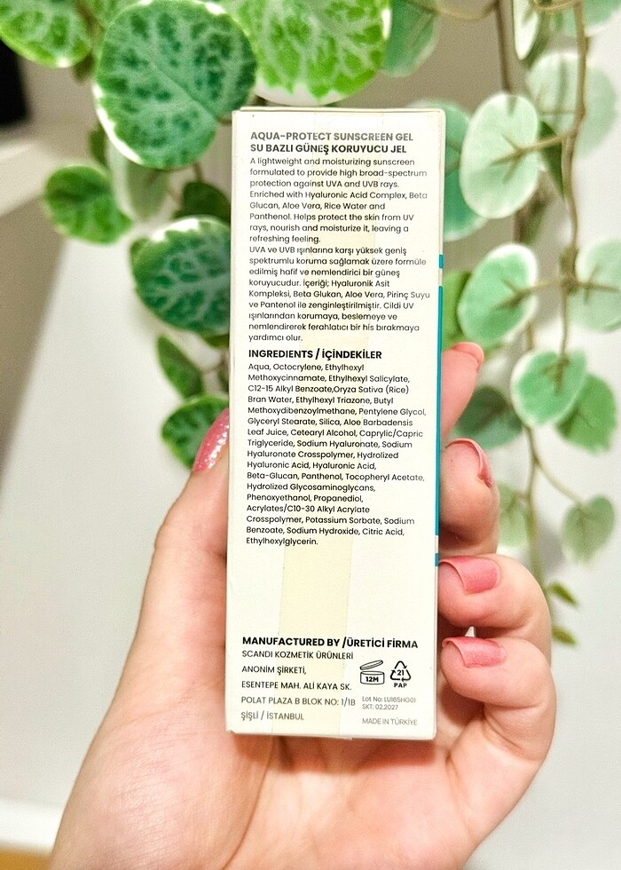 Luis Bien Aqua Protect Su Bazlı 50+SPF Jel Güneş Kremi - Görsel 3