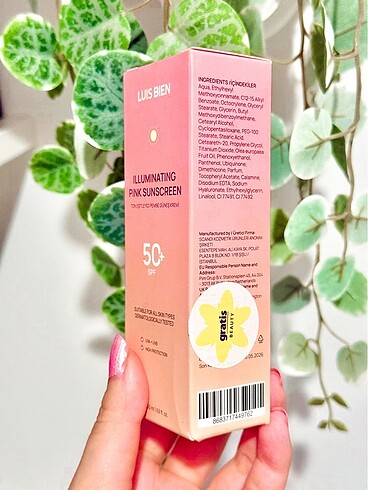 Diğer Luis Bien Ton Eşitleyici 50+SPF Pembe Güneş Kremi
