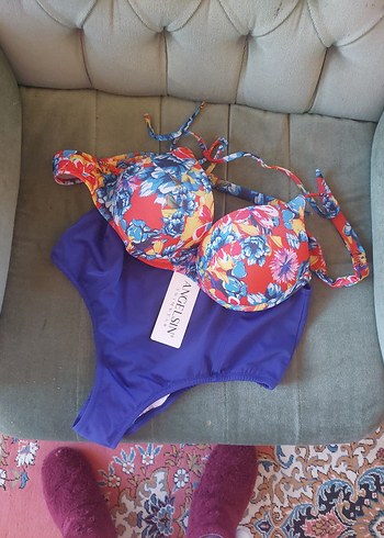 Kom Şık Yüksek Bel Destekli Bikini - Görsel 5