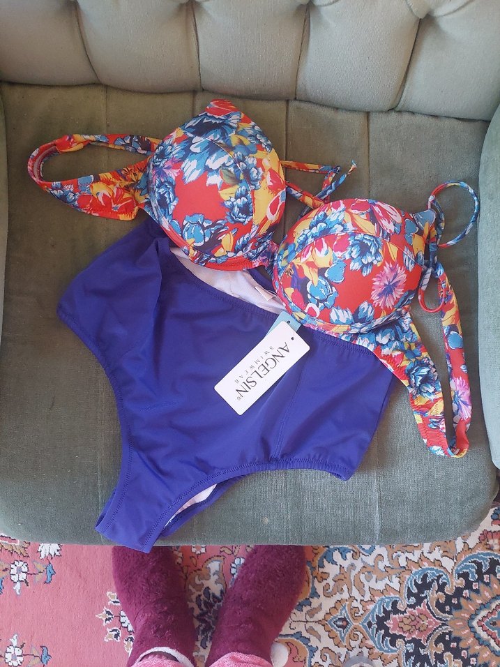 Kom Şık Yüksek Bel Destekli Bikini - Görsel 3