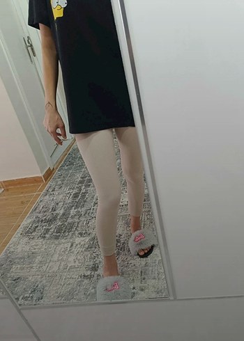 Adidas Adidas Fitilli Bej Yüksek Bel Örme Tayt
