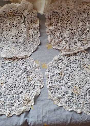 Nakışlı Beyaz Masa Örtüsü - Görsel 7