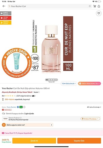 Yves Rocher Yves rocher cuir de nuit parfüm