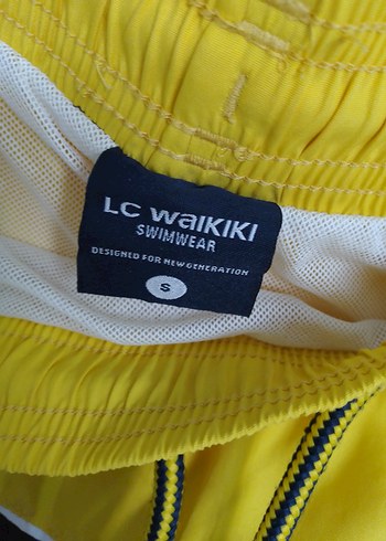 LCW S Beden Sarı Lacivert Erkek Deniz Şort - Görsel 4