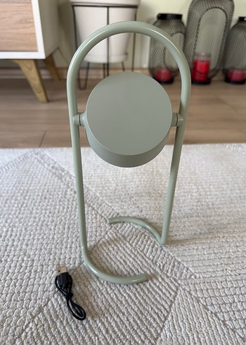 SOLVINDEN Yeşil Masa Lambası. Şarj kablosu dahildir. - Görsel 3