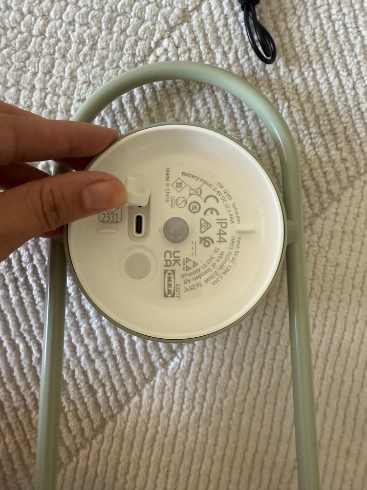 SOLVINDEN Yeşil Masa Lambası. Şarj kablosu dahildir. - Görsel 5