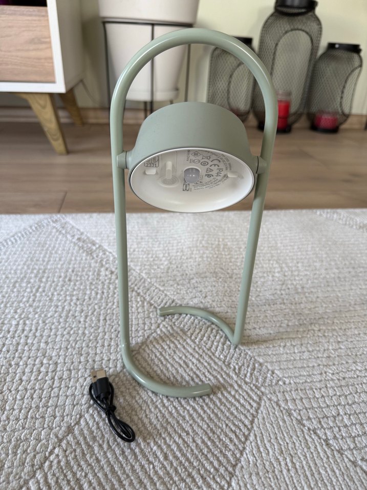 SOLVINDEN Yeşil Masa Lambası. Şarj kablosu dahildir. - Görsel 2