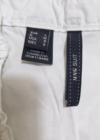 Kadın Beyaz Keten Fırfırlı V Yaka Bluz - Görsel 3