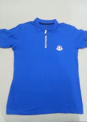 Moncler Mavi Fermuarlı Erkek Polo Tişört - Görsel 2
