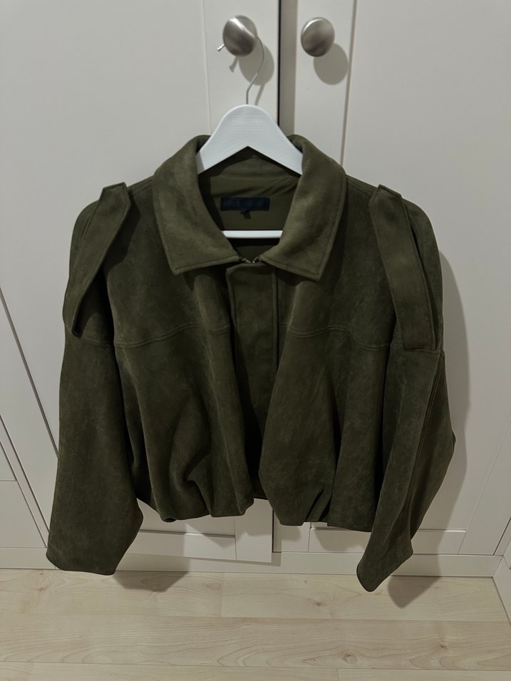 Zara Kadın Haki Süet Ceket - Görsel 2