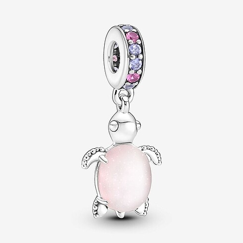 Pandora pembe kaplumbağa charm