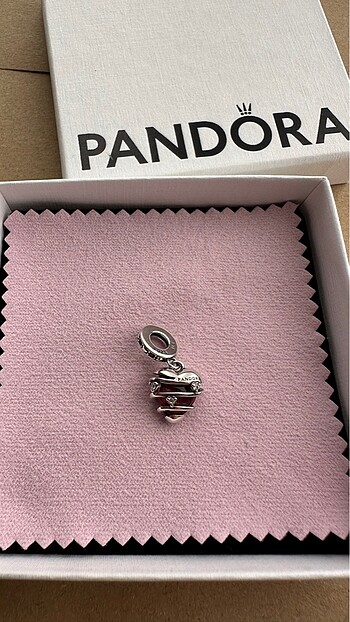 Pandora pembe kalp hane sarmal charm