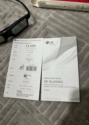 LG Plazma 3D TV İçin Parlak Gri 3D Gözlük - Görsel 3