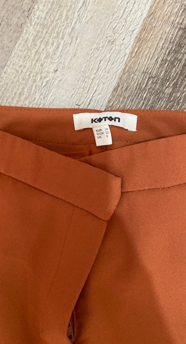 Kadın Kahverengi Midi Kumaş Pantolon - Görsel 2