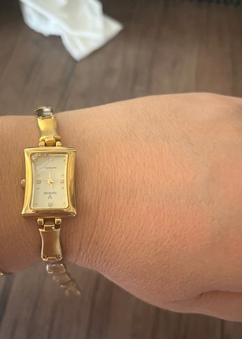 Beden altın Renk Zincir Detaylı Altın Renk Kadın Kol Saati