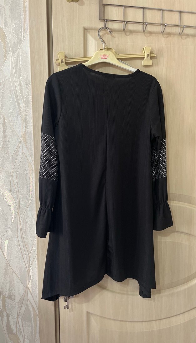 Siyah Uzun Kollu Gotik Tunik - Görsel 4