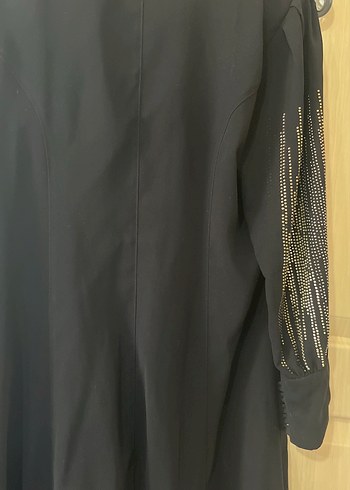 Uzun Siyah Gotik Kadın Elbise - Görsel 9