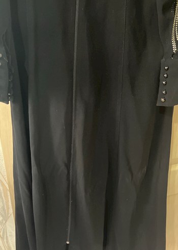 Uzun Siyah Gotik Kadın Elbise - Görsel 5