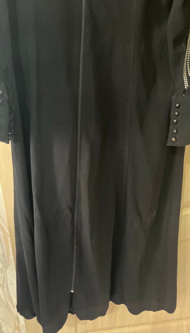 Uzun Siyah Gotik Kadın Elbise - Görsel 5